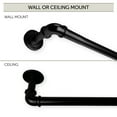 thumbnail image 2 of 1" Dia Pipe Blackout Curtain Rod 48-84 inch in Black,(BOT100-482), 2 of 4