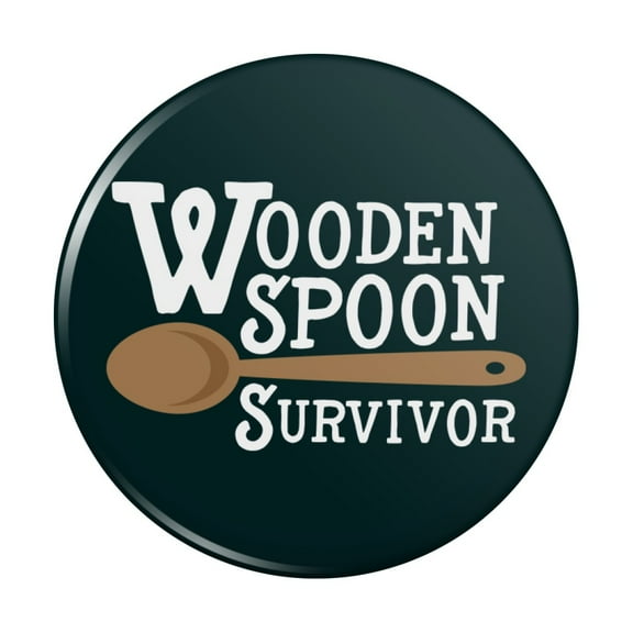 Wooden Spoon Survivor Funny Kitchen Refrigerator Locker Button Magnet