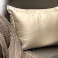 thumbnail image 4 of The HomeCentric Luxury Lumbar Pillow Cover Cream Pack Of 2, 12"x16" (30x40 cm) Satin Solid Oblong Pillow Cover, Modern Cushion Cover Style - Cream Satin Slub, 4 of 14