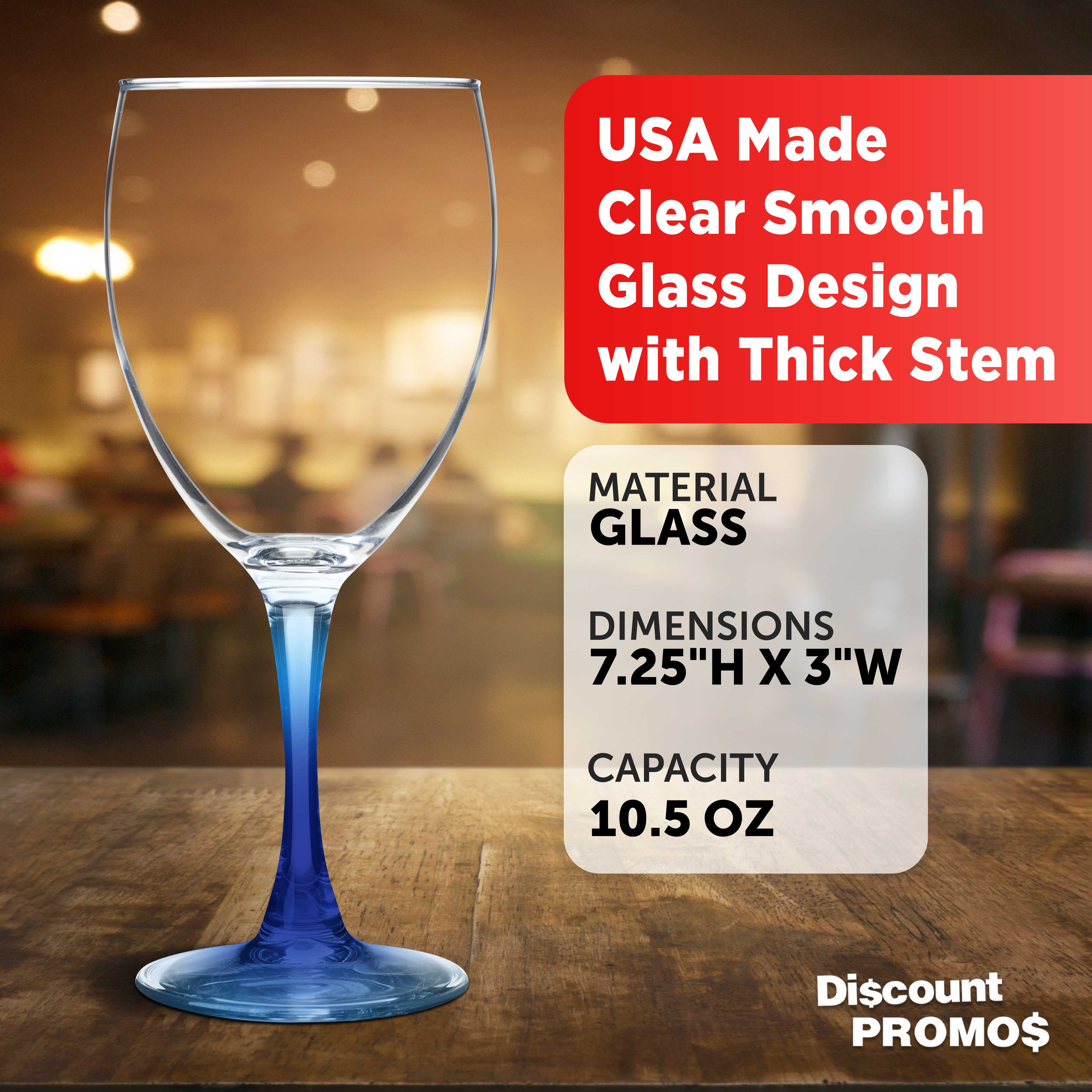 Wine Glasses 17.5 oz. Set of 12, Bulk Pack - Restaurant Glassware, Perfect  for Red Wine or White Wine - Black 