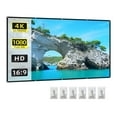 thumbnail image 1 of Tignapoo Portable 84-Inch Foldable HD Projection Screen with Milk Silk Fabric - 16:9 Format for Indoor/Outdoor Use, Quick Installation with Hooks, Perfect for Movies and Presentations, 1 of 6