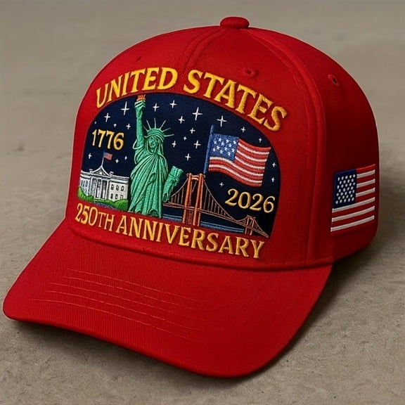 US 250th Anniversary Cap Breathable Patriotic Baseball Caps Flag Statue of Liberty 1776-2026 Embroidered Hats Trucker Hat for Men and Women