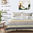 thumbnail image 3 of 3 Piece Boho Duvet Cover Set Queen Size,Microfiber Comforter/Quilt Cover with Corner Ties and 2 Pillowcases,Colorful Striped Modern Geometric Abstract Art Ethnic Soft Bedding with Zipper Closure, 3 of 8
