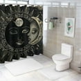 thumbnail image 7 of Orinice Moon Stars Gothic Art Bathroom Decor Set Colorful Luxury Graphic Print Polyester Fabric Shower Curtain with Hooks Home Bathtubs Decoration 69x72, 7 of 7