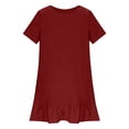 thumbnail image 5 of Horkkom Plus Size Dresses for Women Summer Short Sleeve Mini Dresses Solid Color Beach Sundresses L, 5 of 8