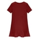 thumbnail image 2 of TaTaai Plus Size Women's Casual Midi Dress Short Sleeve Round Neck Linen Feel Solid Color Ruffle Hem Loose Fit Summer Dress Gift, 2 of 7