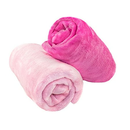 Cozy Fleece Microplush Fitted Crib Sheet Pale Pink Dark Pink