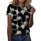 thumbnail image 1 of Tops Para Mujer Salir Tops Camiseta Casual Holloween Impreso Cuello Redondo Blusa de Manga Corta Odeerbi  ODB150223, 1 of 5