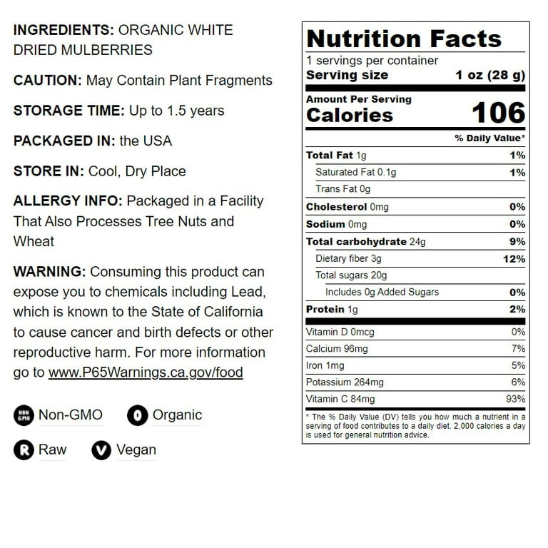 Dried Mulberries Nutrition Facts Home Alqu