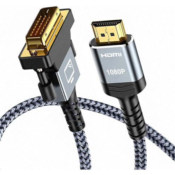 Cable adaptador HDMI a DVI Capshi, 1,8 m, 1080p, chapado en oro