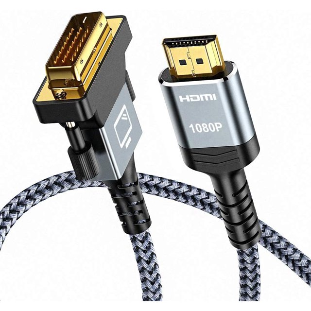 Cable adaptador HDMI a DVI Capshi, 1,8 m, 1080p, chapado en oro