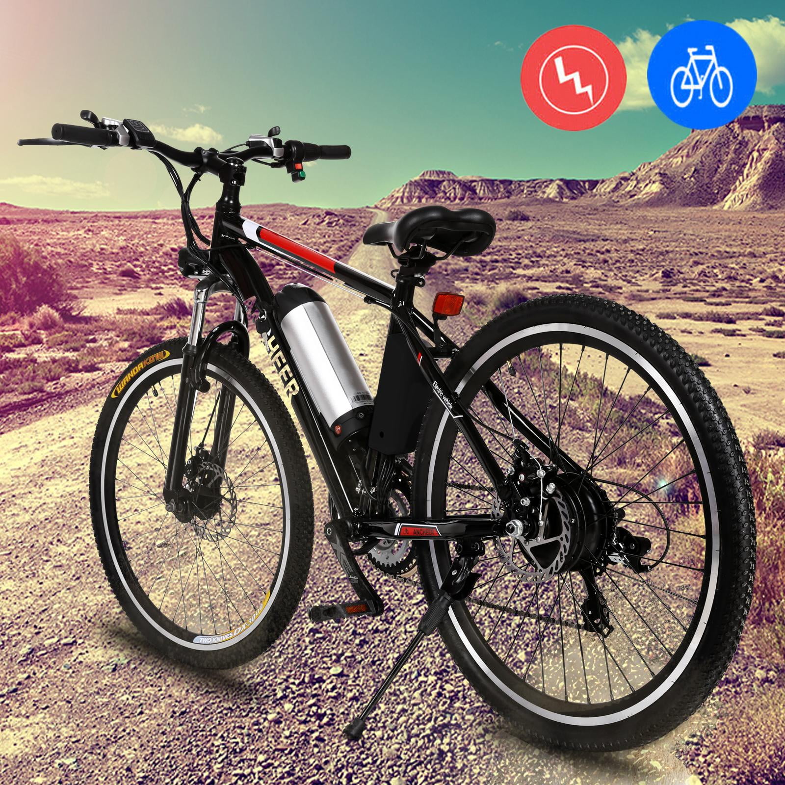 ANCHEER 25" 21 Speed System Electric Bicycle Mountain Bike With 3speed