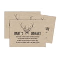 thumbnail image 1 of Inkdotpot 30Deer Jungle Animals Gender Neutral Baby Shower Rustic Book Request Cards Bring A Book Instead Of A Card Baby Shower Invitations Inserts Games, 1 of 6