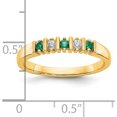thumbnail image 2 of 14K Yellow Gold 1/15 Carat Diamond And Emerald Complete Bandsize 7 - Jbsp, 2 of 5