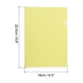 thumbnail image 2 of Uxcell A5 Clear Document Pouch Plastic L Type Folders, Yellow 12 Pack, 2 of 6