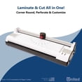 thumbnail image 3 of United LT13 Thermal & Cold Laminator with Paper Trimmer and Corner Rounder 13" Width Black/White, 3 of 8