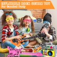 thumbnail image 4 of 22Pcs Inflatable Instruments Party Props,Inflatable Rock Star Toy with Inflatable Guitar,Microphone,Inflatable Radio Boombox,Shutter Shading Glasses for 80s 90s Themed Rock N Roll Party Favor, 4 of 7