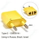 thumbnail image 1 of 1-100 Uds 4,0/4,8mm adaptador de enchufe de la UE UE EE. UU. Israel a Euro KR BR Brasil convertidor de enchufe adaptador de corriente de viaje americano enchufe Tan Jianjun unisex, 1 of 2