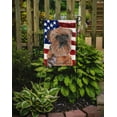thumbnail image 2 of Brussels Griffon USA American Flag Garden Flag, 2 of 2