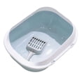 thumbnail image 1 of Kitty Litter Box Open Top Cat Litter Box High Sides Privacy Cat Litter Container blue, 1 of 9