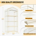 thumbnail image 4 of SPECILITE Indoor Greenhouse with Grow Lights, 4 Tiers 27.6"L×19.3"W×61.4"H Outdoor Mini Green House with Zip PVC Cover  and Dimmable 15W Plant Light with Timer for Seed Starting Trays, 4 of 8