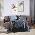 thumbnail image 4 of Henry Cavill Blanket Soft and Comfortable Warm Fleece Throw Blankets Carpet Rug Decoration Gift for Decor room dormitory Picnic Yoga Sofa Camping Travel All Season, 4 of 6