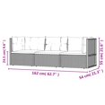 thumbnail image 4 of vidaXL 3 Piece Garden Lounge Set with Cushions Grey Poly Rattan, 4 of 5
