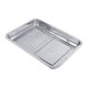thumbnail image 2 of Bandeja para hornear con rejilla Bandeja para servir con rejilla para enfriar Bandeja para galletas reutilizable para 36CMX27CMX48cm, 2 of 9