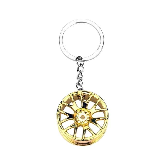 EGNMCR Room Decor, Home Decor Fit Wheel Rim Keychains Auto Part Car Keyring Key Chains Rings decors Memorial keychain