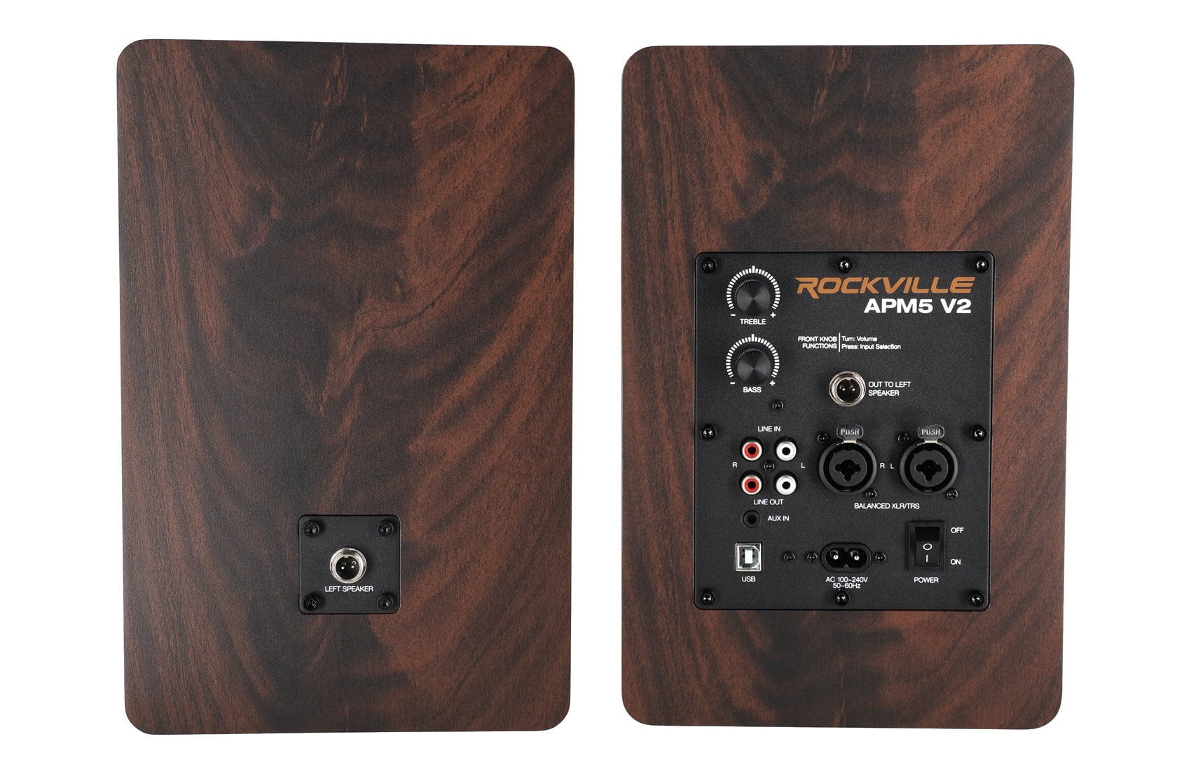 Rockville APM5D v2 5.25" Active Powered Studio Monitor Speakers USB+Bluetooth