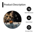 thumbnail image 4 of 12 Inch Wall Clock Battery Operated Silent Clock Decorative for Office, Kitchen, Outdoor, Living Room，Cat in Bath with Goldfish Bubble Painting, 4 of 4
