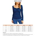 thumbnail image 6 of Ruched Blouse Long Sleeved Pure Color Slim Fit Fashionable Elegant Women Ruched Top Blue 3XL, 6 of 6