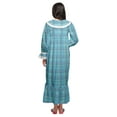 thumbnail image 4 of Moomaya Robe de Nuit Maxi pour Femmes en Coton à Col en V Imprimé avec Bordure Volantée, 4 of 5