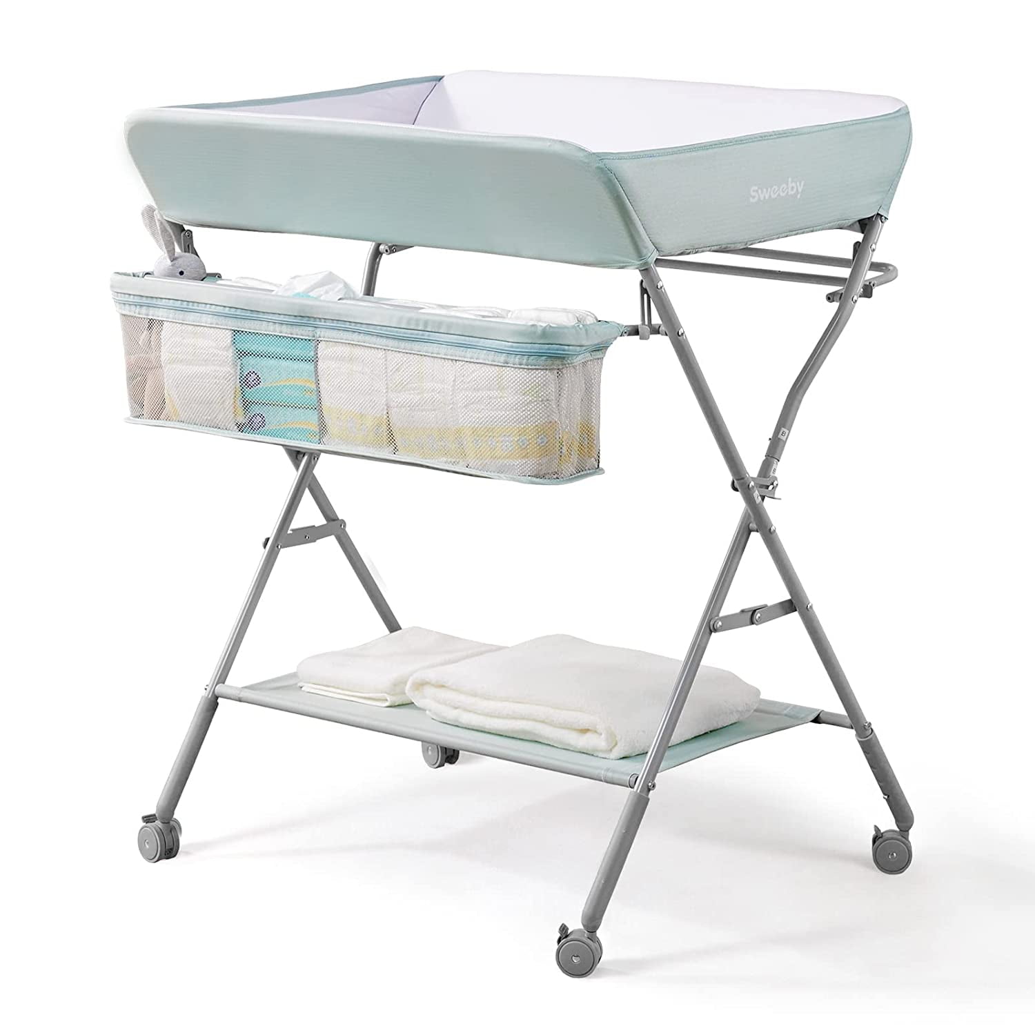 Sweeby Infant Changing Table with Changing Pad Changing Table Portable