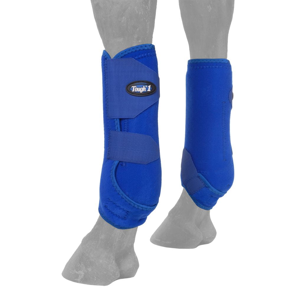Tough-1 Royal Blue Extreme Vented Neoprene Small Rear Sport Boots Equine 