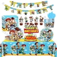 thumbnail image 2 of Artículos para fiestas de Toy Story, vajilla de cumpleaños, bandeja de papel, vaso de papel, mantel, bandera, decoración, traje | | Plato de 7 pulgadas, 10, 2 of 5