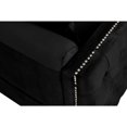 thumbnail image 4 of Bayberry Black Velvet Fabric Sofa Couch with 3 Pillows, 4 of 11