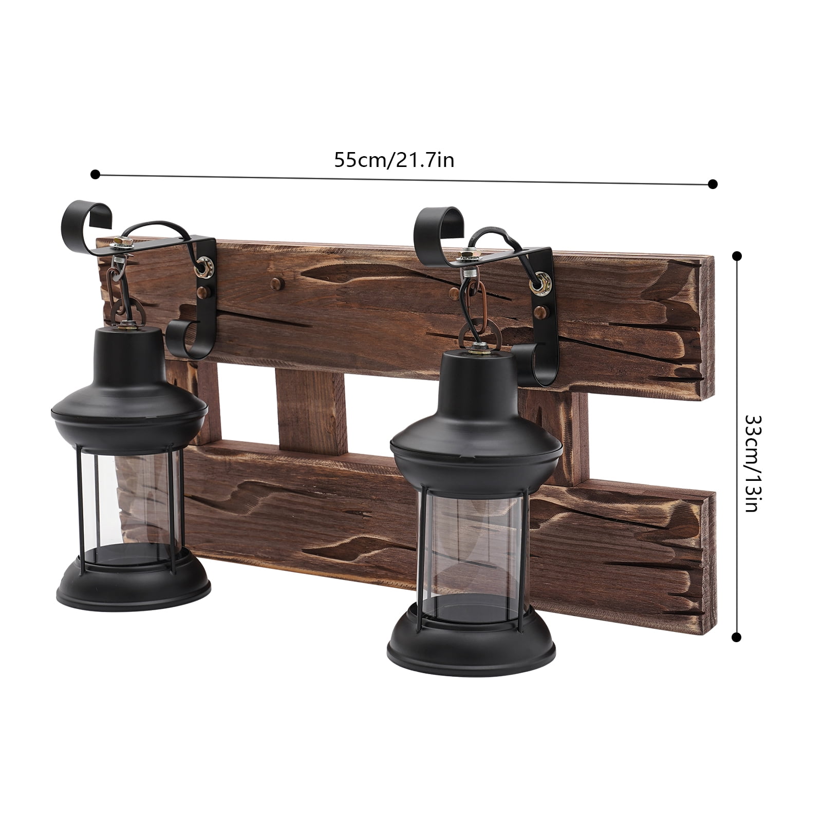 Retro Wall Lamp Decorative Wall Light Lantern Glass Wall Light Fixture Loft Outdoor Wall Sconce Lamp with Glass Lampshade for Cabin Bedroom Hallway Kitchen Restaurant
