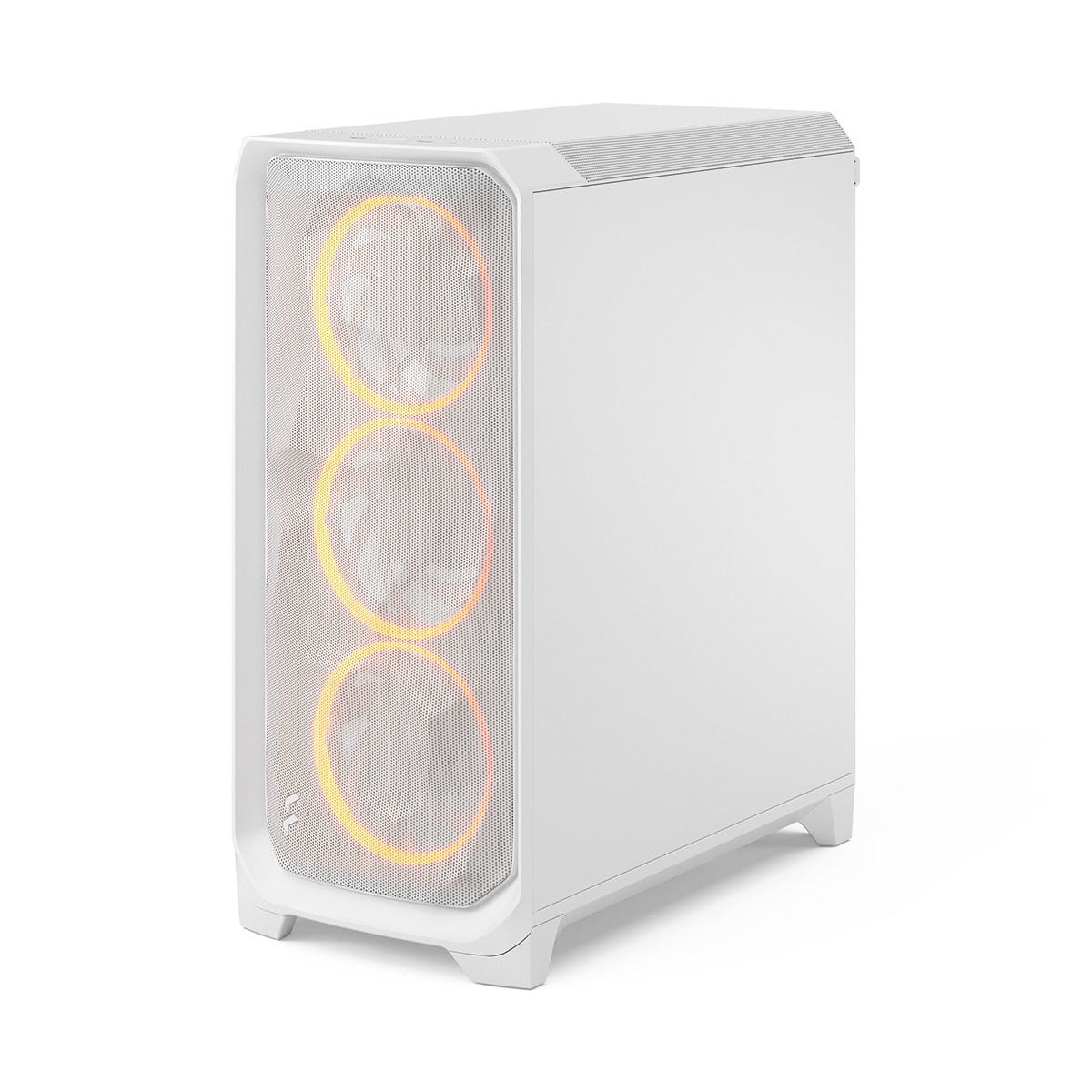 Fractal Design Meshify 3 RGB ATX mATX Mid Tower PC Case - White Chassis with Clear TG Side Panel