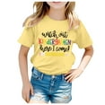 thumbnail image 1 of TZEWGL T-Shirts For Newborn Back To School Season Printed Short Sleeve Crewneck Clothes For Infnants size 2-4T, 1 of 4