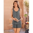 thumbnail image 5 of Ekouaer Womens Pajama Sets Viscose from Bamboo Sleeveless Lounge Sets Soft Tank Top and Shorts 2 Piece Pj Sets with Pockets, 5 of 6