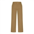 thumbnail image 6 of Women's Casual Cargo Pants High Waisted Comfortable Workwear Trousers For Daily Wear And Commuting With Pockets And Buttons, 6 of 8