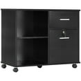 thumbnail image 1 of Vinsetto Filing Cabinet Printer Stand w/ Drawer for A4 Size Files, Black, 1 of 10