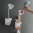 thumbnail image 4 of Maoww Support de Pommeau de Douche Sans Perçage Étagères 360 Réglable Durable Support Mural Pommeau de Douche Orange, 4 of 9