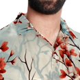 thumbnail image 5 of Tree Men's Short Sleeve Casual Printed Button Down Beach Shirt - Summer Hawaiian Top, 5 of 6