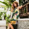 thumbnail image 2 of Fotbe Tropical Floral Jungle Vestido de Verano sin Mangas para Mujer – Vestido Midi Línea A, Estilo Camiseta Floral, Vestido Playero Casual y Fluido, 2 of 7