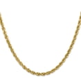 thumbnail image 3 of 14K Yellow Gold 4mm Diamond Cut Rope Chain Female Adult Necklace 20", 3 of 5