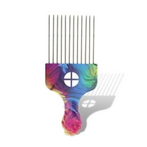Unique Bargains Metal Hair Pick for Curly Hair Multicolored 1 Pc