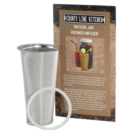 County Line Kitchen Cold Brew Coffee Filter For Use With 1 Quart Mason