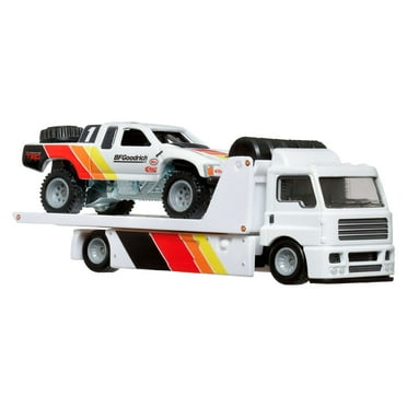 Hot Wheels Team Transport Truck & Race Car, Gift for Racing Collectors